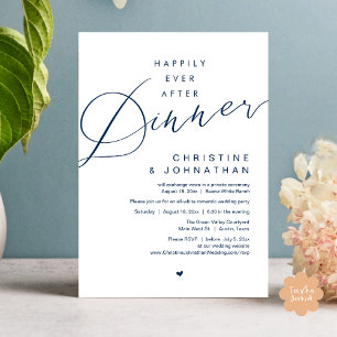 Invitation Heureux Jamais Après Le Dîner Mariage Elopement Pa