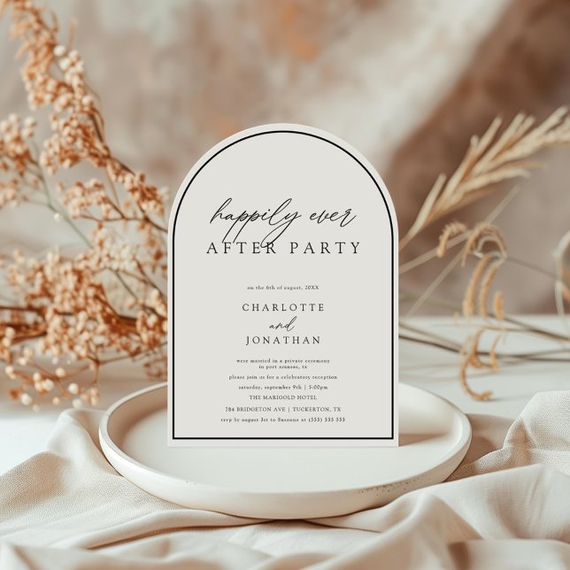 Invitation Heureux Jamais après le Mariage de l'Elopement min (Créateur téléchargé)