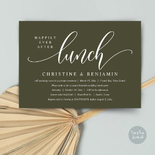 Invitation Heureux Jamais Après L'Elopement Du Déjeuner, Scri