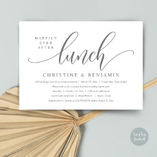 Invitation Heureux Jamais Après L'Elopement Du Déjeuner, Scri