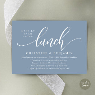 Invitation Heureux Jamais Après L'Elopement Du Déjeuner, Scri