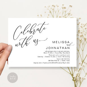 Invitation Heureux Jamais après Mariage Elopement Brunch