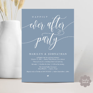 Invitation Heureux Jamais Après Parti Moderne Mariage Elopeme