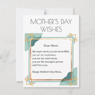 INVITATION HEUREUX JOUR DE MÈRE SOUHAITE POUR MA MÈRE SUPPER