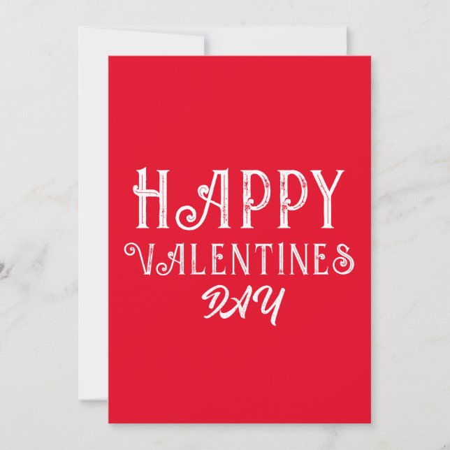 INVITATION HEUREUX JOY VALENTINES JOUR ROMANTIQUE VALENTINE (Devant)