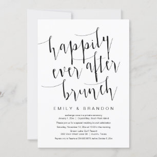 Invitation Heureux pour toujours après le brunch, fuite amour