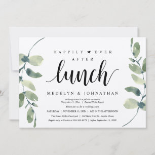 Invitation Heureux pour toujours après le déjeuner, mariage r