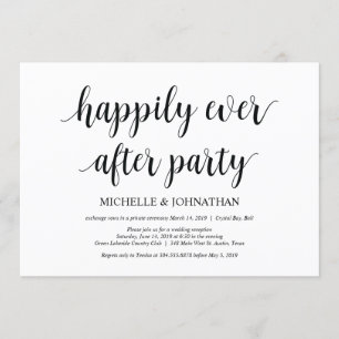 Invitation Heureux pour toujours, Cartons d'invitation pour u
