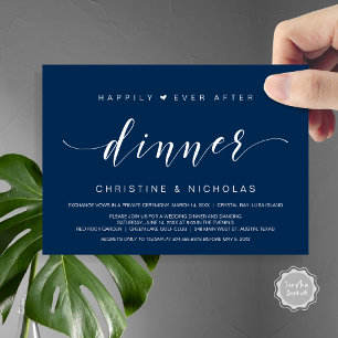 Invitation Heureux pour toujours, Dîner d'élopement de mariag