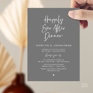 Invitation Heureux Pour Toujours Dîner Réception De Mariage M