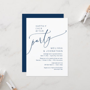 Invitation Heureux Pour Toujours, Mariage Naval Fête d'Elopem