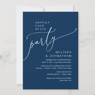 Invitation Heureux Pour Toujours, Mariage Naval Fuite Party I