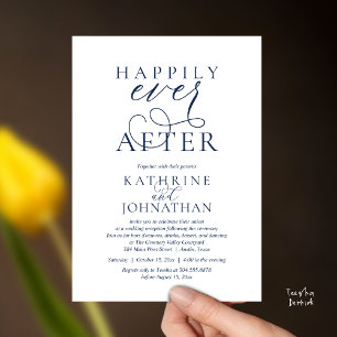 Invitation Heureux Pour Toujours, Réception de Mariage Modern