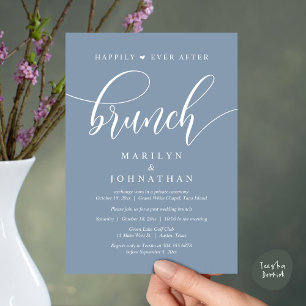 Invitation Heureux toujours après Brunch, Mariage de poste