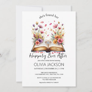 Invitation Heureux toujours après la Fête des mariées du livr