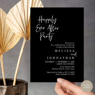 Invitation Heureux toujours après la fête, dîner Mariage Elop