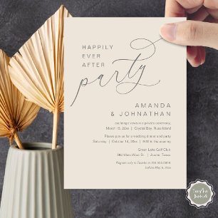 Invitation Heureux toujours après la fête, Mariage romantique