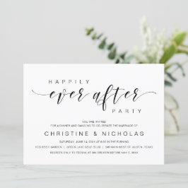 Invitation Heureux toujours après, parti Elopement Mariage