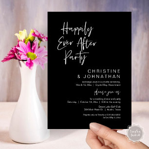 Invitation Heureux toujours après, parti Elopement Mariage