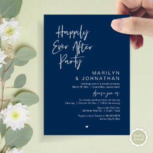 Invitation Heureux toujours après, parti Elopement Mariage