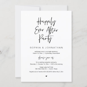 Invitation Heureux toujours après, Police noire, Elopement Pa