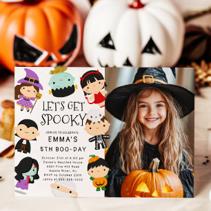 Invitation Hey Boo Ghost Photo Anniversaire