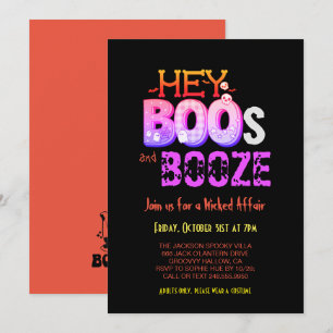 Invitation Hey Boo Halloween Éffrayant
