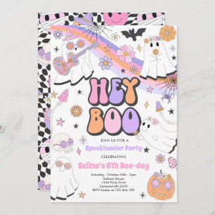 Invitation Hey Boo Halloween Super mignonne Fête d'anniversai