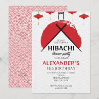 Hibachi Fête d'anniversaire Chef privé Thème japon