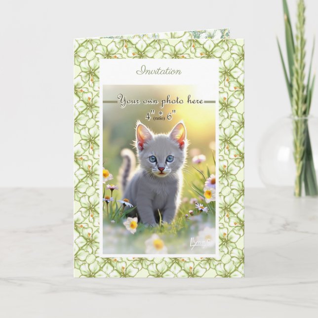 Invitation Hibiscus & dentelle BLANC (Devant)