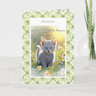 Invitation Hibiscus & dentelle BLANC