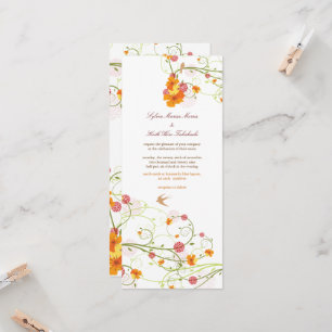 Invitation Hibiscus Jaune Mariage Floral