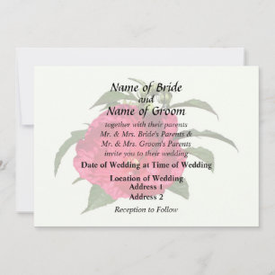 Invitation Hibiscus Rose Foncé