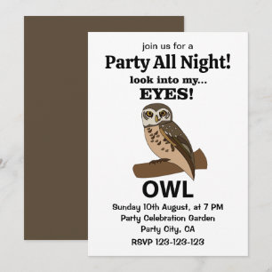 Invitation Hibou Regarde Dans Mes Yeux Hibou
