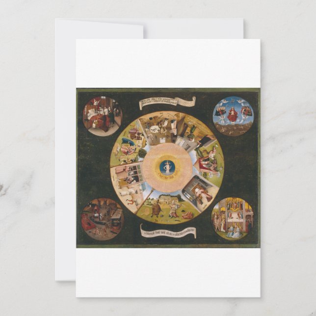 Invitation Hiéronymus Bosch - Les Sept Péchés Mortels Et Le F (Devant)