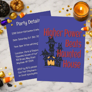 Invitation Higher Power Beats Maison Hantée   Halloween sobre