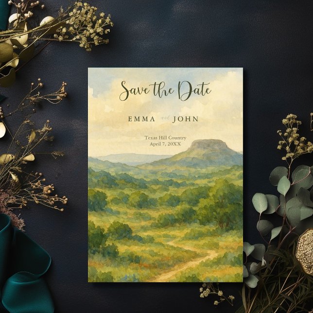 Invitation Hill Country Texas Unique Save the Date (Créateur téléchargé)