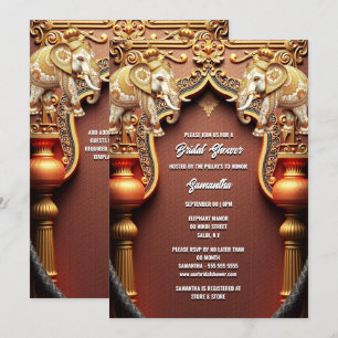 Invitation Hindi Hindou indien éléphants de la nuptiale royal