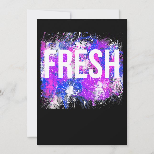 Invitation Hip hop Fresh Old School Rap Urban Slang (Devant)