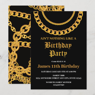 Invitation Hip hop Gangsta fête d'anniversaire