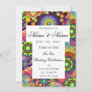 Invitation Hippie Super Techno Psychedelic Thunder_Cove