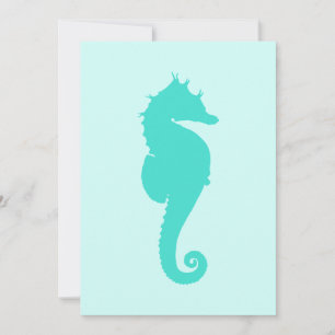 Invitation Hippocampe Turquoise