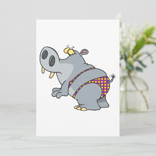 Invitation Hippopotame En Bikini