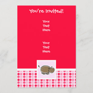 Invitation Hippopotame mignon