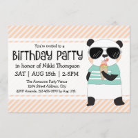 Hipster Panda Fête d'anniversaire
