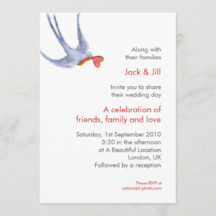 Invitation Hirondelles 5x7
