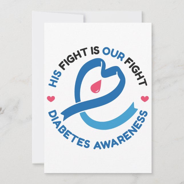 Invitation His Fight Is Our Fight – Diabetes Awareness (Devant)
