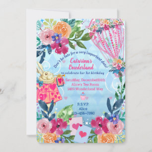 Invitation Histoire de lapin blanc Conte Unmerday Anniversair