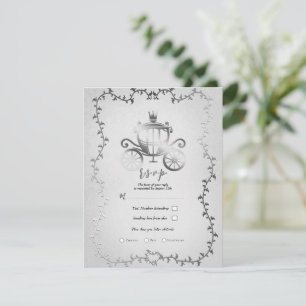 Invitation Histoire Élégante de Carrosse Argenté pour Mariage