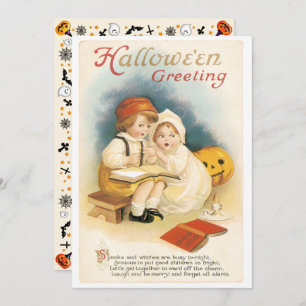 Invitation Histoires de fantômes vintages Halloween